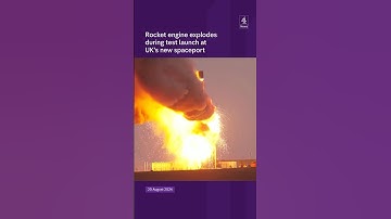 Rocket engine explodes at new UK spaceport
