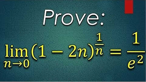Limit (1-2n)^1/n = 1/e^2 as n approaches to zero Proof |Mad Teacher