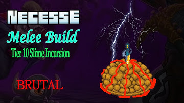 Necesse V1.02 Shredding Tier 10 Mother Slime in 20 seconds!!! - Melee Build - Brutal Difficulty