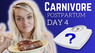 CARNIVORE DIET DAY 4 | HOW MUCH DID I LOSE? | LOSE WEIGHT POST-PREGNANCY #5 by The Balanced Mom 640 views 1 year ago 5 minutes, 33 seconds