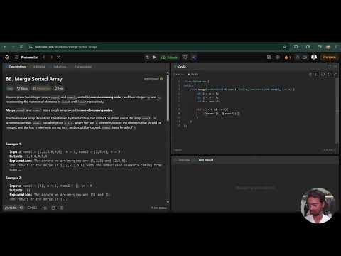 LeetCode 88 Merge Sorted Array | C++ Array Interview Question