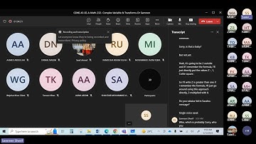 CEME 43 EE A Math 232  Complex Variable & Transforms Dr Samreen 20230512 094225 Meeting Recording