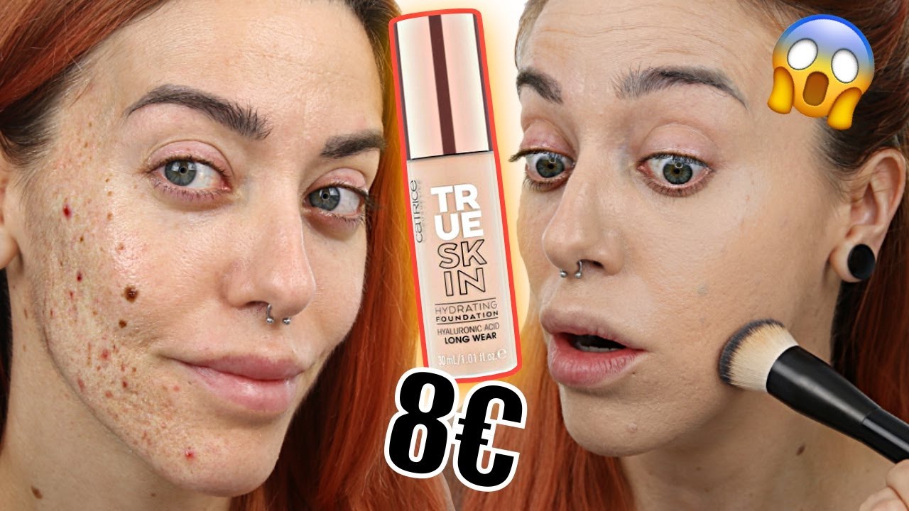 ❤️ CÓMO CUBRIR ACNÉ con MAQUILLAJE LOW COST ➡️ TRUE SKIN hydrating CATRICE | Funciona?