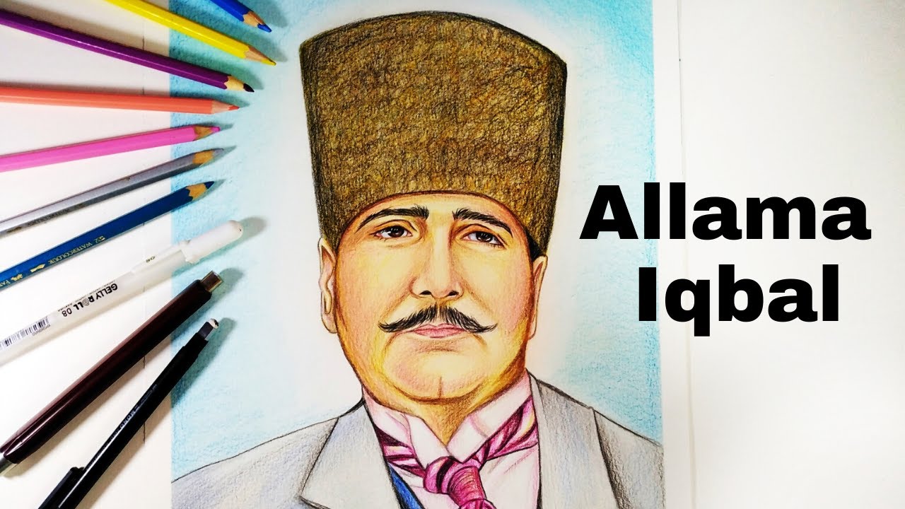 Allama Iqbal sketch Hand drawn illustration Stock Photo  Alamy