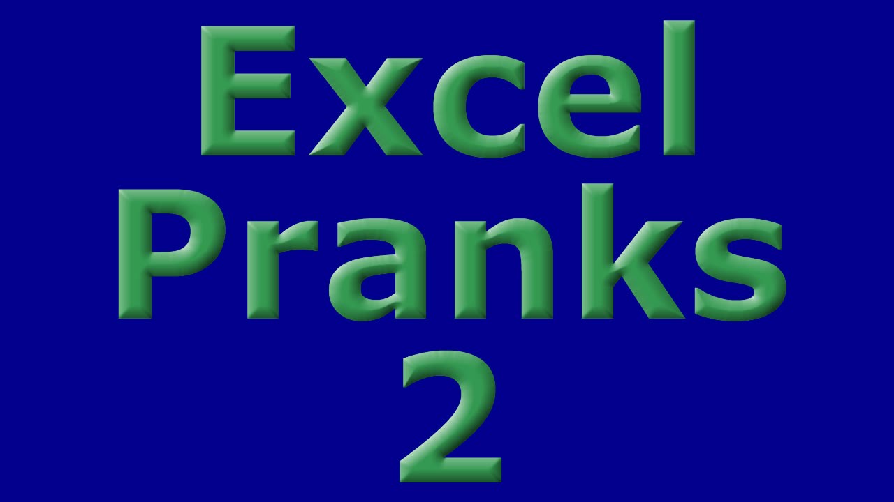 Excel Pranks 2 - Jumping Data