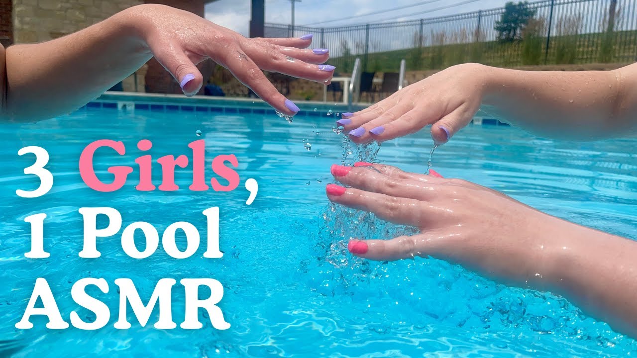Pool ASMR w/ friends! Tapping, Scratching & more!