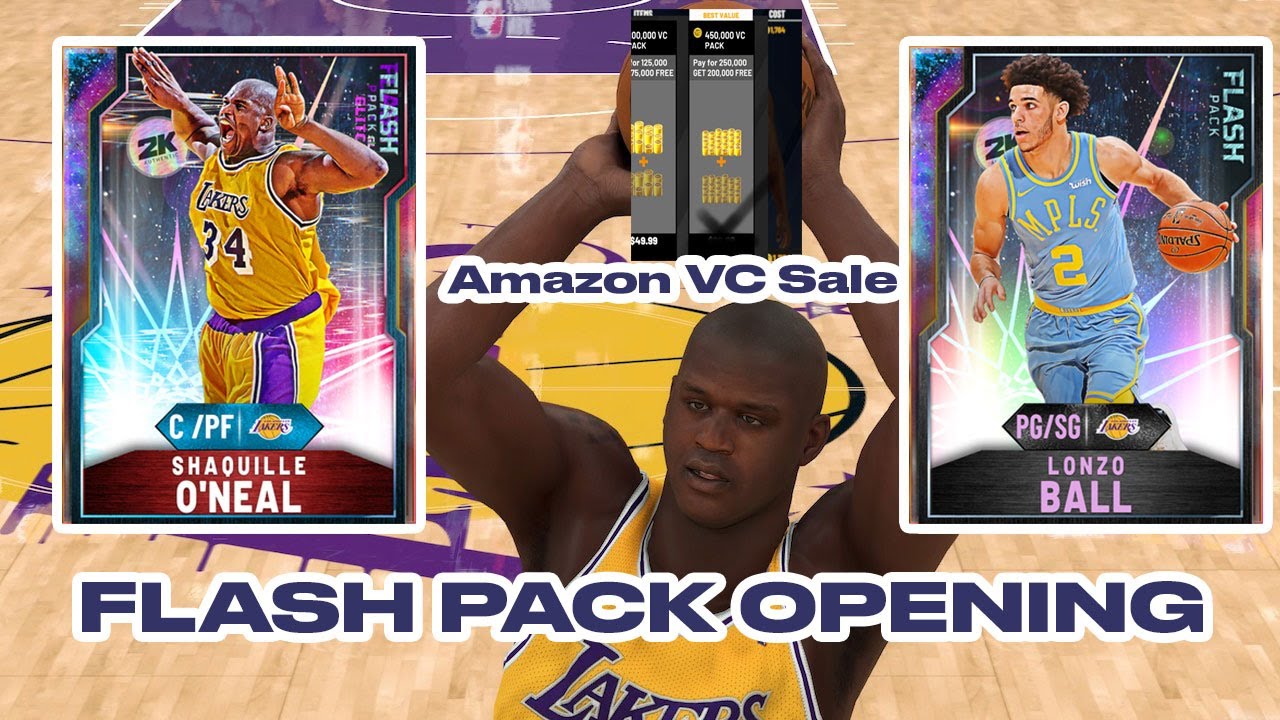 NBA2k20 Flash Pack 5 Galaxy Opal Shaq and Lonzo