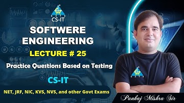 #25 Practice Questions Based on Test | Software Testing | Software Engineering |  Pankaj Mishra Sir