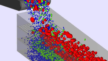 Vibrating Screen with Three Sizes of Separation - Rocky DEM