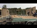 Time lapse off grid cabin in the woods