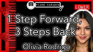 1 Step Forward, 3 Steps Back  (LOWER -3) - Olivia Rodrigo - Piano Karaoke Instrumental Resimi