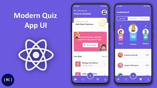 Modern Quiz App UI in React Native | Modern Quiz Solo App | 1vs1 quiz App Template screenshot 2