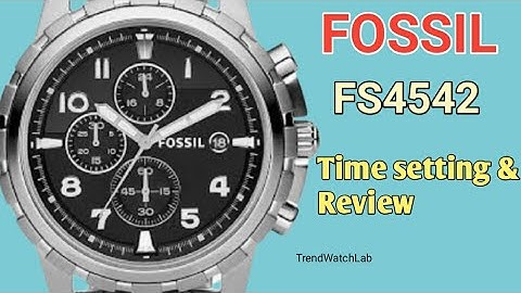 Fossil FS4542 How to set time and date with review | TrendWatchLab | Fossil