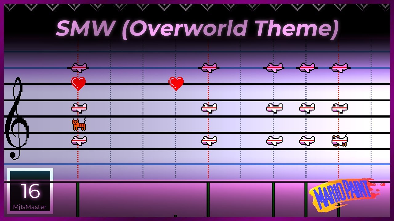 Super Mario World: Overworld Level (Here We Go) - Mario Paint Composer - YouTube