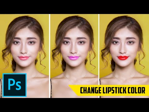 Change Lipstick Color in Photoshop Tutorial - Two ways to make the Lips Amazing