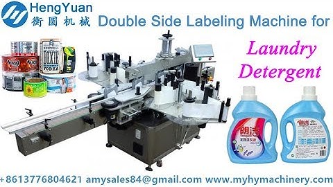 Automatic Double Side Labeling Machine for Laundry Detergent Liquid Bucket Label Applicator