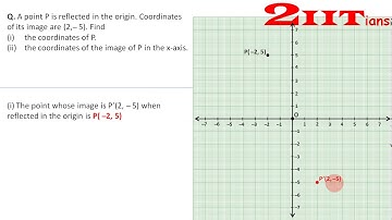 Reflection Exercise 10 Q6 Class X ICSE | IIT  A point P is reflected in the origin co-ordinates of P