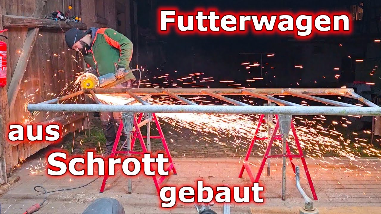 Alter Anhänger wird zur mobilen Futterstation