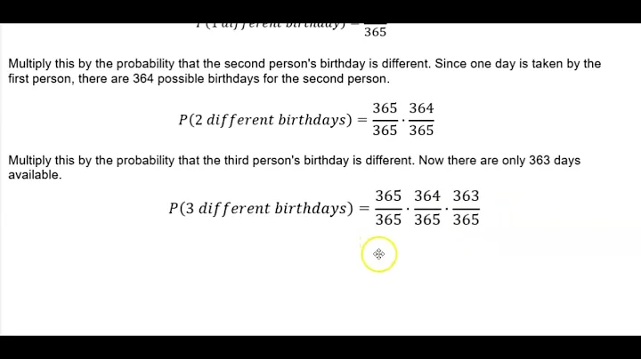 Math 14 HW 4.2.32 Find the probability that no 2 of them have the same birthday. Ignore leap years. - DayDayNews