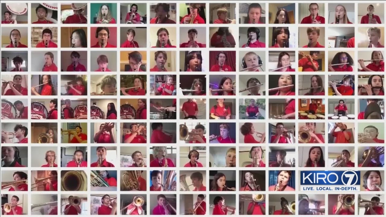 VIDEO: Local school marching band performs virtual concert