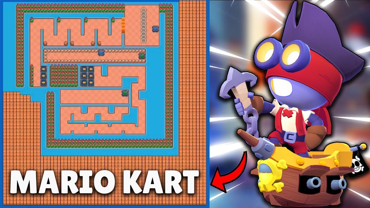 Mini Game Fizemos Mario Kart No Brawl Stars Youtube - tick brawl stars cor da cabeça