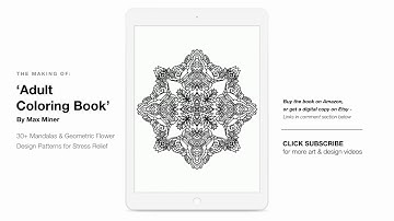 Time Lapse Drawing for Adult Coloring Book - Geometric Mandala Art on iPad Pro w/ Procreate