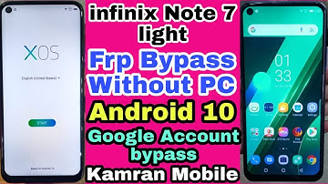 Infinix Note 7 Lite  X656 Frp Bypass_Bypass Google Account WithOut Pc