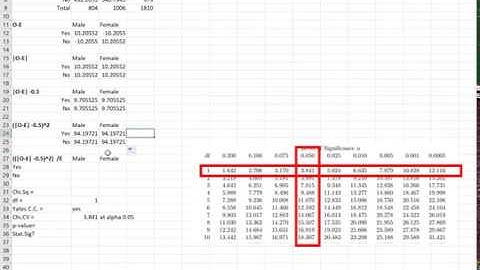6.4b Chi-Square Test of Independence: Second Example using  Excel