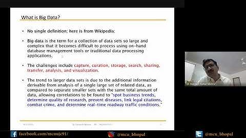 MCU I FDP | Day 3 I Session 8 | Big Data - Dr. Durgesh Kumar Mishra