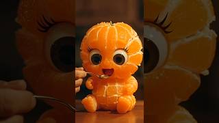 Baby Orange Eating Real Orange! 🍊🥄 | Viral 3D AI Short #trending #short #viral #shortsfeed #ai