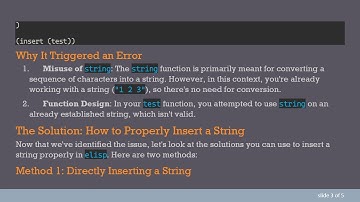 How to Properly Declare and Insert a String in elisp