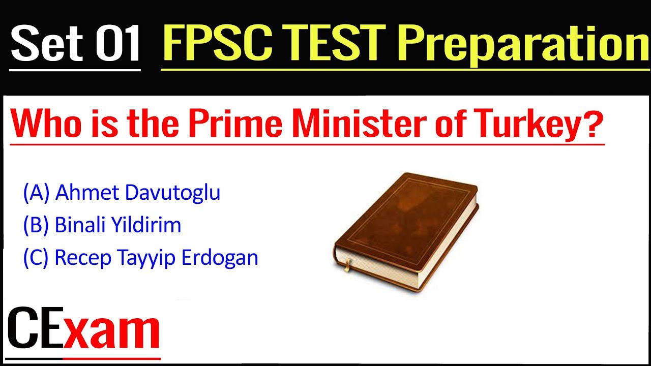 FPSC Test Preparation, MCQS Set 01, Current Affairs, General Knowledge, by CExam