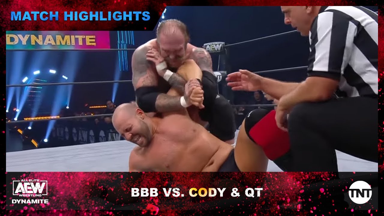 The Butcher, The Blade & The Bunny beat up Cody & QT Marshall in their first AEW match