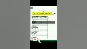 How to Use Left & search Function in Excel | Excel Tips and Tricks |