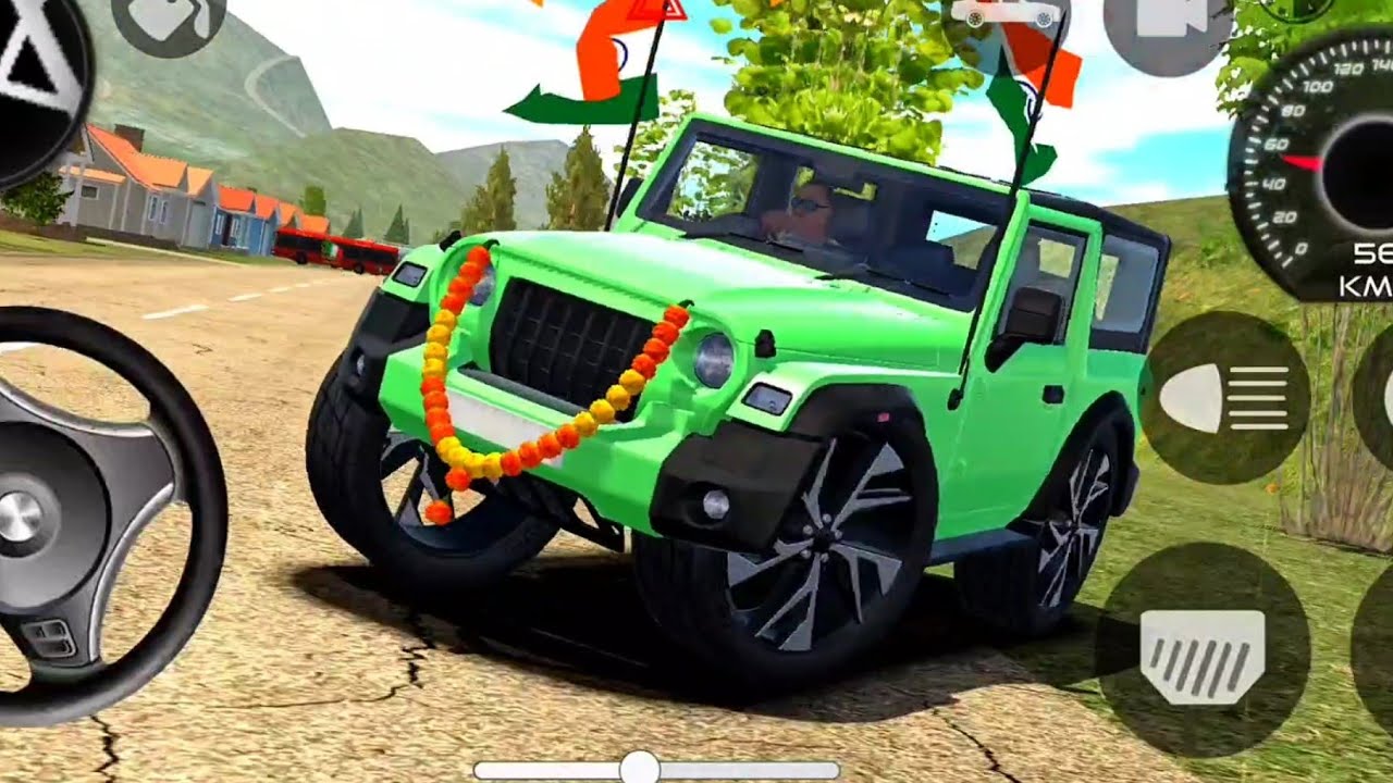 Modified Mahindra Thar😈Games:Indian Green Thar (Gadi Wala Games) Car Game Radha Games 🎮🚗🏎️🎮🚘🏍️🏁🚓🚖🚕🎯
