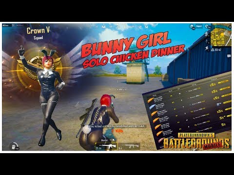 How Get Bunny Costumein Pubg Mobile - pubg mobile bunny suit girl solo chicken dinner rows of chicken