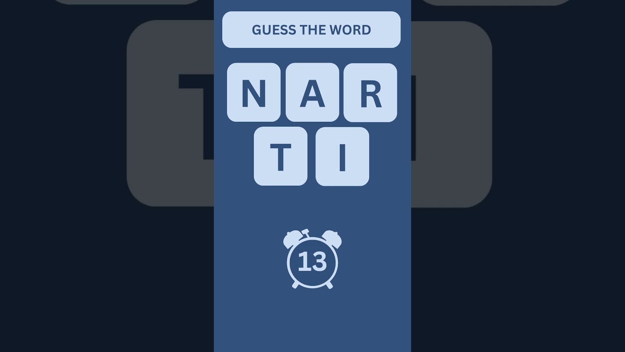 CAN YOU GUESS THE SCRAMBLED WORD? WORD SCRAMBLE PUZZLE No. 25