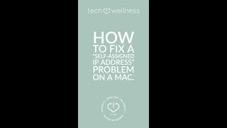 FIX YOUR SELF ASSIGNED IP ADDRESS PROBLEM ON A MAC