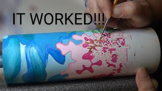 IT WORKED!! I created a vinyl stencil then painted it on my tumbler!! It came out AMAZING! (144)