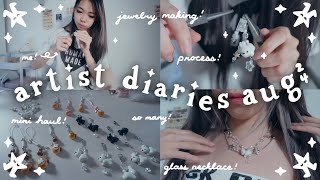 Sculpting Bunnies n Breads! ARTIST VLOG with Polymer Clay + Glass Necklaces 🍞 | Tiffany Weng