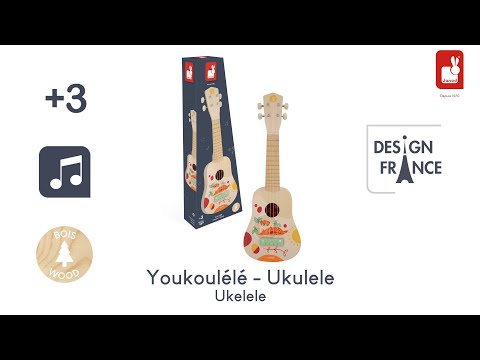 Guitare Janod - Guitare jouet musical en bois pour enfant dès 3 ans