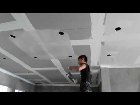 Video kỹ thuật bả trần thạch cao - youtube