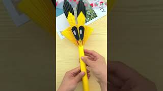 Cara membuat kipas unik #origami#pikachu#shorts#youtubeshort