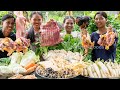 Cooking Chab Chay Soup Recipe with Chicken and Pork Ribs and Radish Mooli Vegetable​ - Donation Food