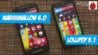 Moto G2 6.0 Marshmallow Vs Moto G1 5.1 Lollipop Antutu Benchmark