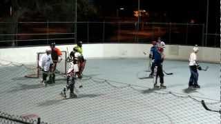 Ref Fights Player Roller Hockey.