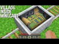 This is INCREDIBLY SMALLEST VILLAGE inside MINECART in Minecraft ! CHALLENGE 100% TROLLING !