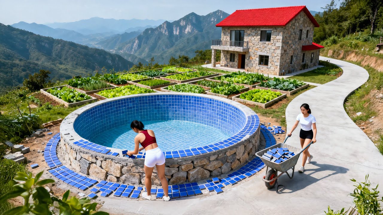 They Transform Epic Backyard into Oasis with Pool | Start to Finish, Time-Lapse by Building with Lam