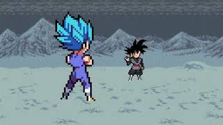 Majin Vegeta blue vs Goku Black