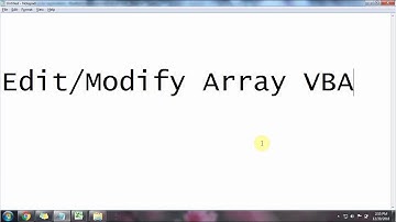 Delete Or Modify an element Arrays excel vba